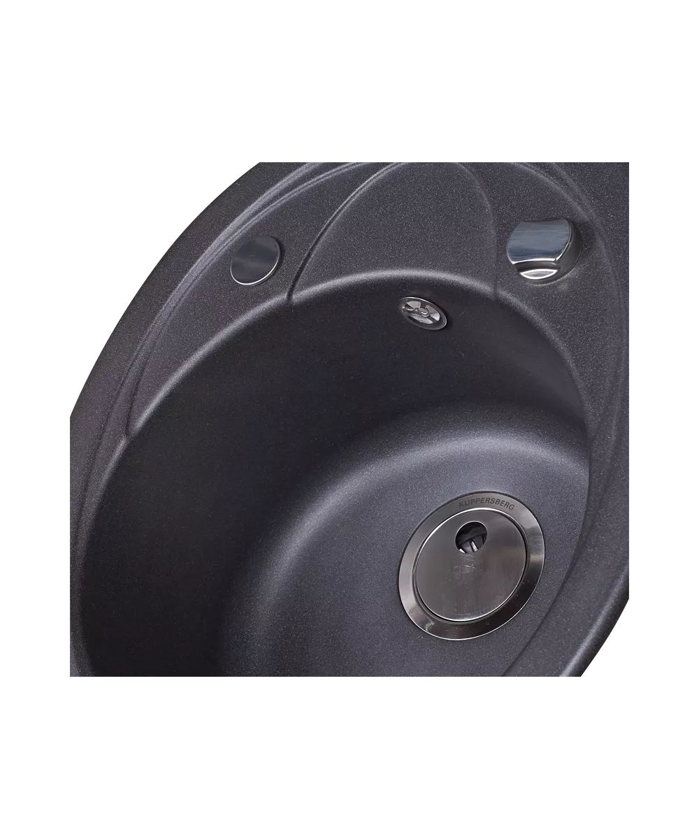 Кухонная мойка Kuppersberg CAPRI 1B1D BLACK METAL.