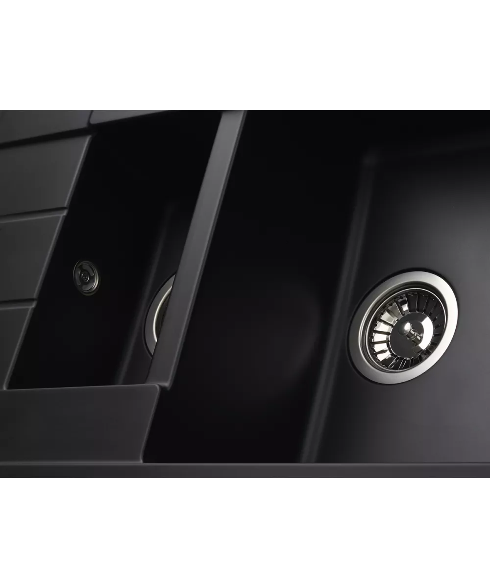 Кухонная мойка Kuppersberg MODENA 1,5B1D BLACK METALLIC
