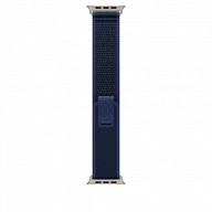 Ремешок для Apple Watch Ultra 49mm Blue Trail Loop - M/L - Natural Titanium Finish (Синий)