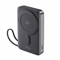 Аккумулятор внешний универсальный Deppa NRG Magsafe Qi2 10000 mAh15 Вт (Черный)