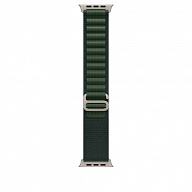 Ремешок для Apple Watch Ultra 49mm Dark Green Alpine Loop - Large - Natural Titanium Finish (Темно-Зеленый)