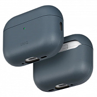 Кожаный чехол UNIQ Lyden Vex Leatherette для Airpods Pro 3 Ash Blue (Синий)